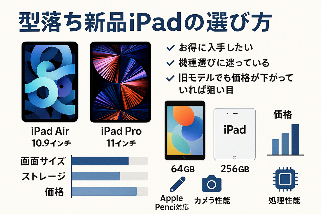 安心×コスパ重視で選ぶ!型落ち新品 iPad の上手な選び方とおすすめモデル