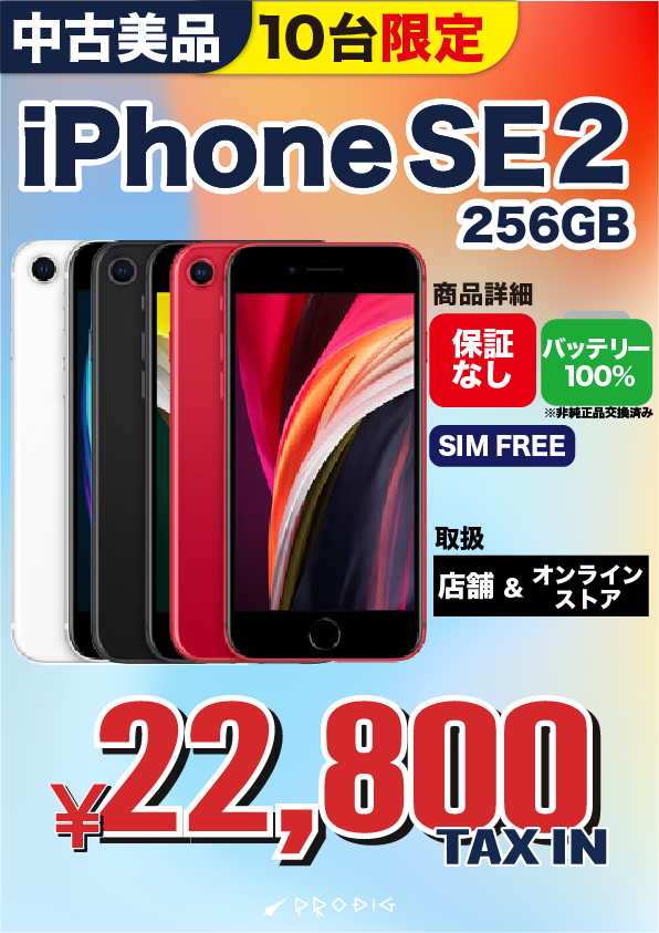 【訳あり・保証無し】iPhone SE2(2020) 256GB